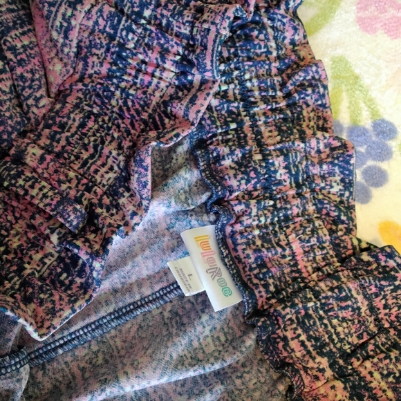 Lularoe Women’s size Large stretch paperbag pink & blue shorts 35W 5.5L NEW no t - Picture 4 of 5